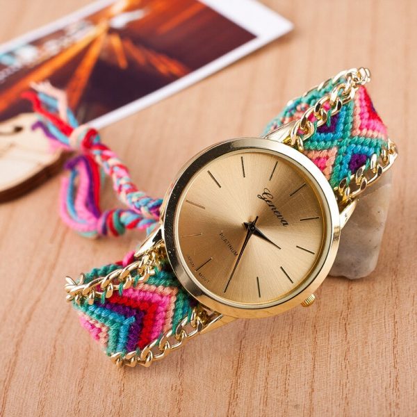 Hot Sale Fashion Brand Handmade Beaded Dreamcatcher Friendship Bracelet Watch Ladies Rope Watch Quartz Watches relogio feminino