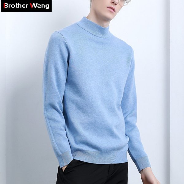 Classic Style Men's Turtleneck Sweater Fashion Casual 10 Colors Warm Pullover Sweter Men Brand Clothes 2019 Autumn Winter New